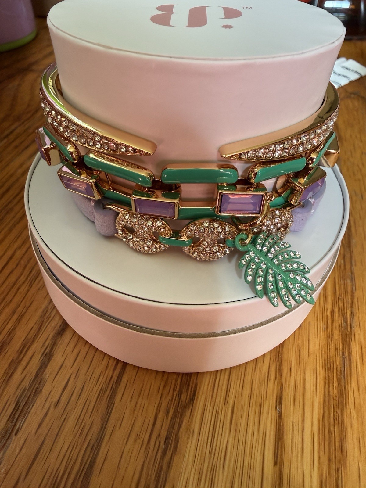 Bomb party Summer Stacks ’26 Emerald Eden Gold Plated Removable Charms BP