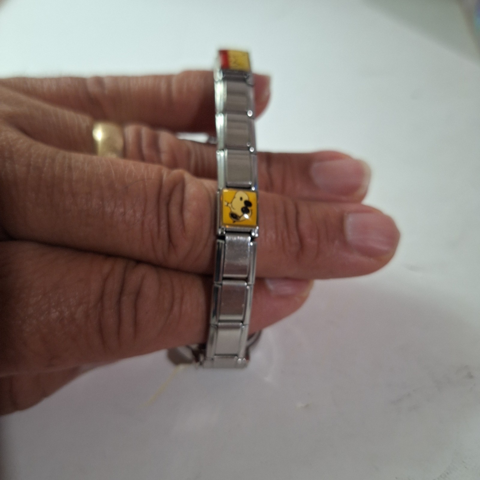 Vintage Snoopy Enamil Charms Casa D’Oro Watch Uberry Stainless Works New Battery