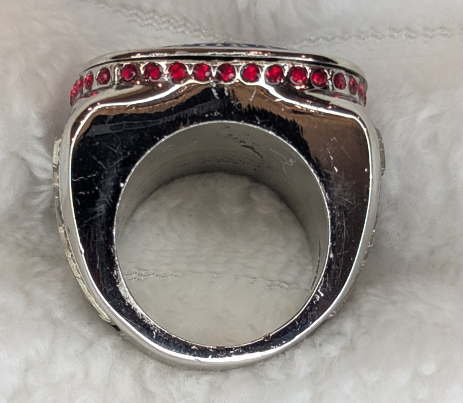 Top Gun Sports USA Championship Ring Baseball Softball Tournament Bling Silver