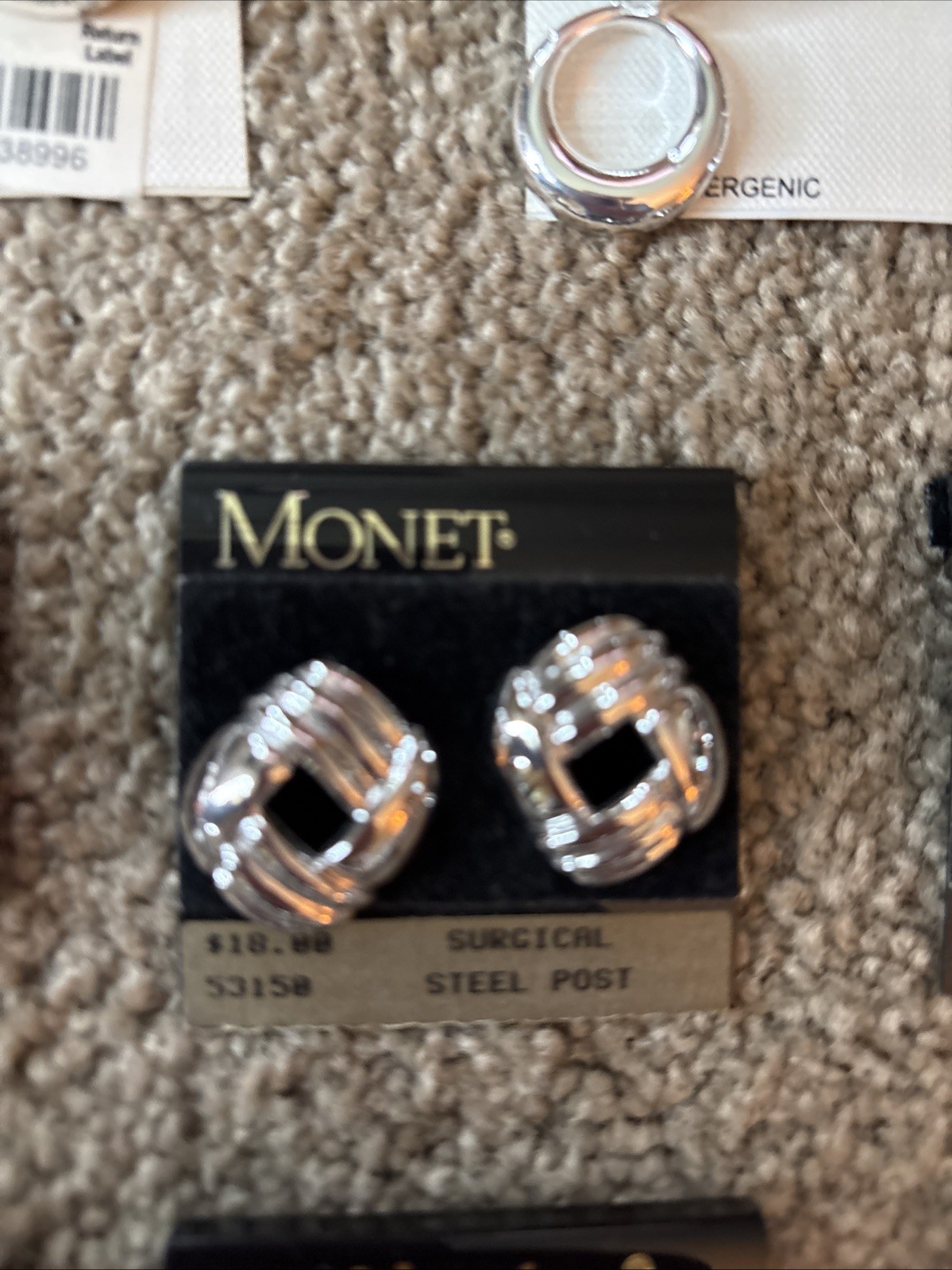 NEW Silver Color Pierced Earring All Shape Size Alfani, Monet, Trifari, Woodward