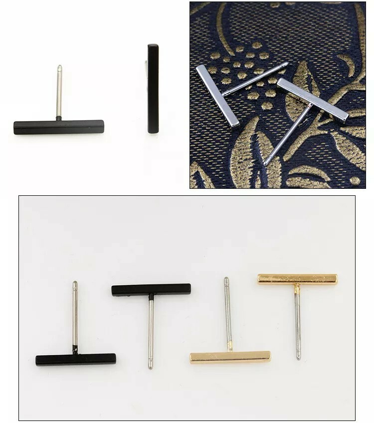 New Temperament Wild Personality Simple Word Bar Couple Earrings Crystal Fashion