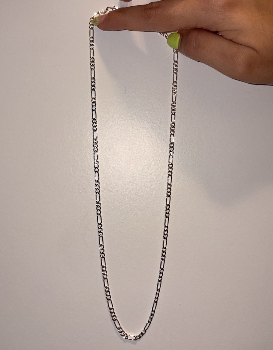 Figaro Chain (925 Silver) “20inch / 3.4mm”