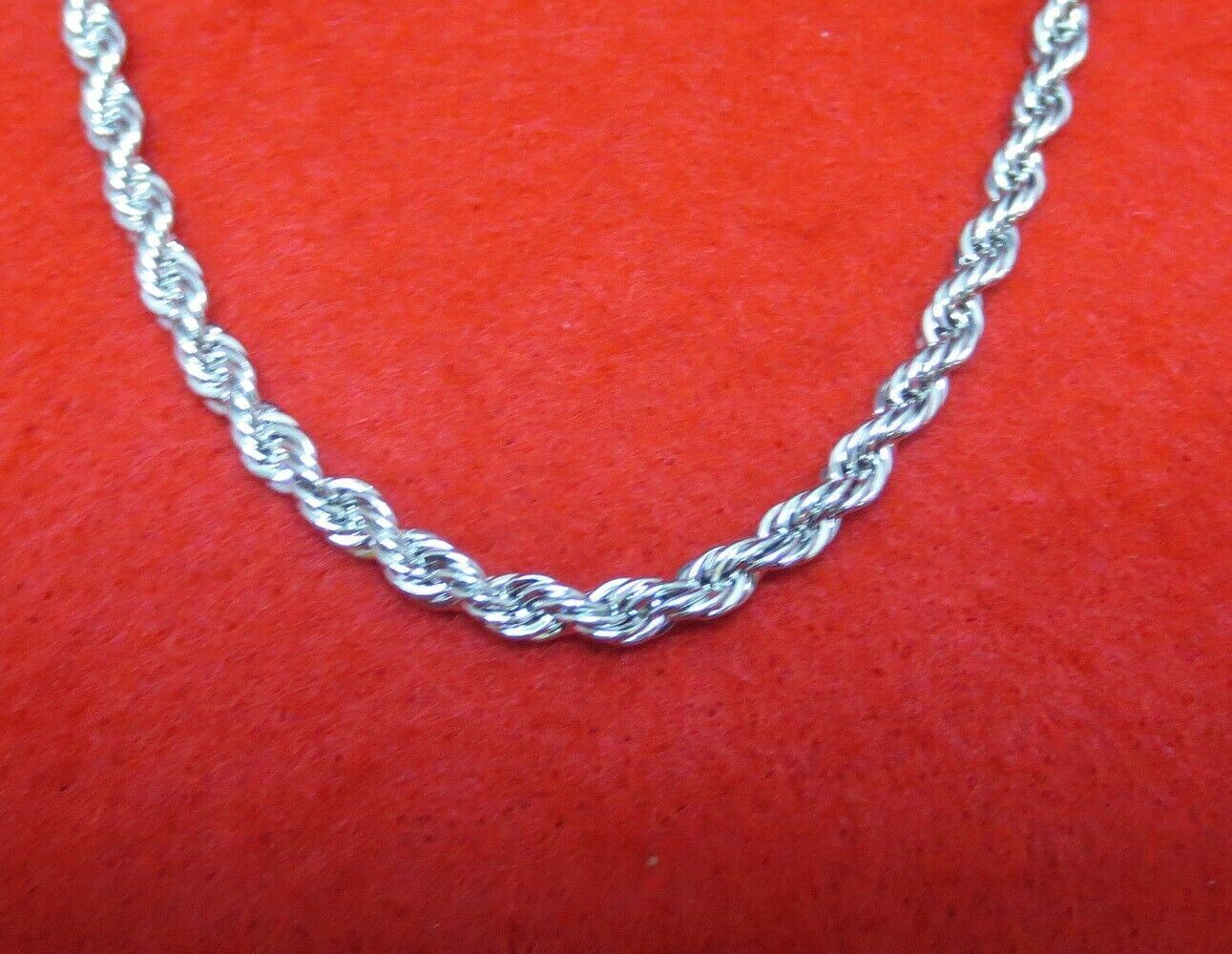 18 INCH .925 STERLING SILVER PLATED 5 MM ROPE CHAIN NECKLACE-USA SELLER