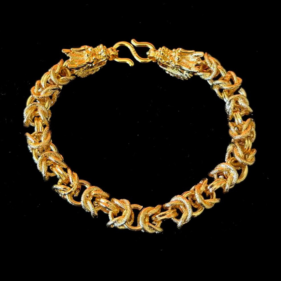 Dragon Gold-plated (NOT SURE) Bracelet Chain marked ‘ 999 ‘, 8.5 inch, 27 gram