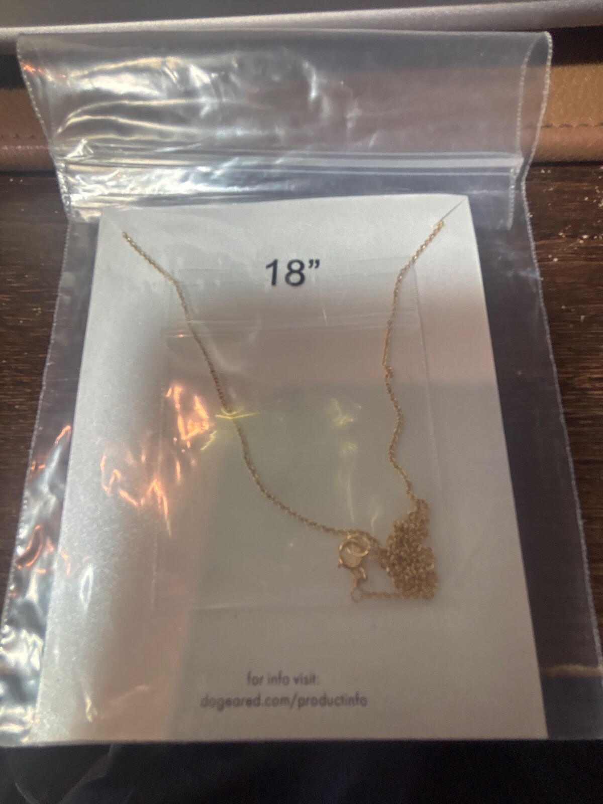 New Dogeared Infinite Love Gold Sterling Silver Necklace 18” Handcrafted in USA