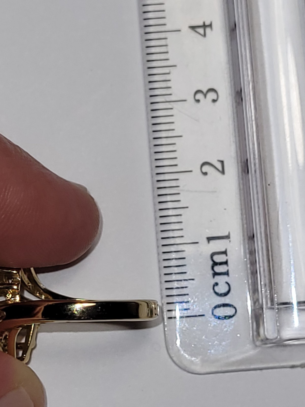 JQA 14K HGE Signed LIND Goldtone Cocktail Ring Clear CZ Crystal Statement Fashio