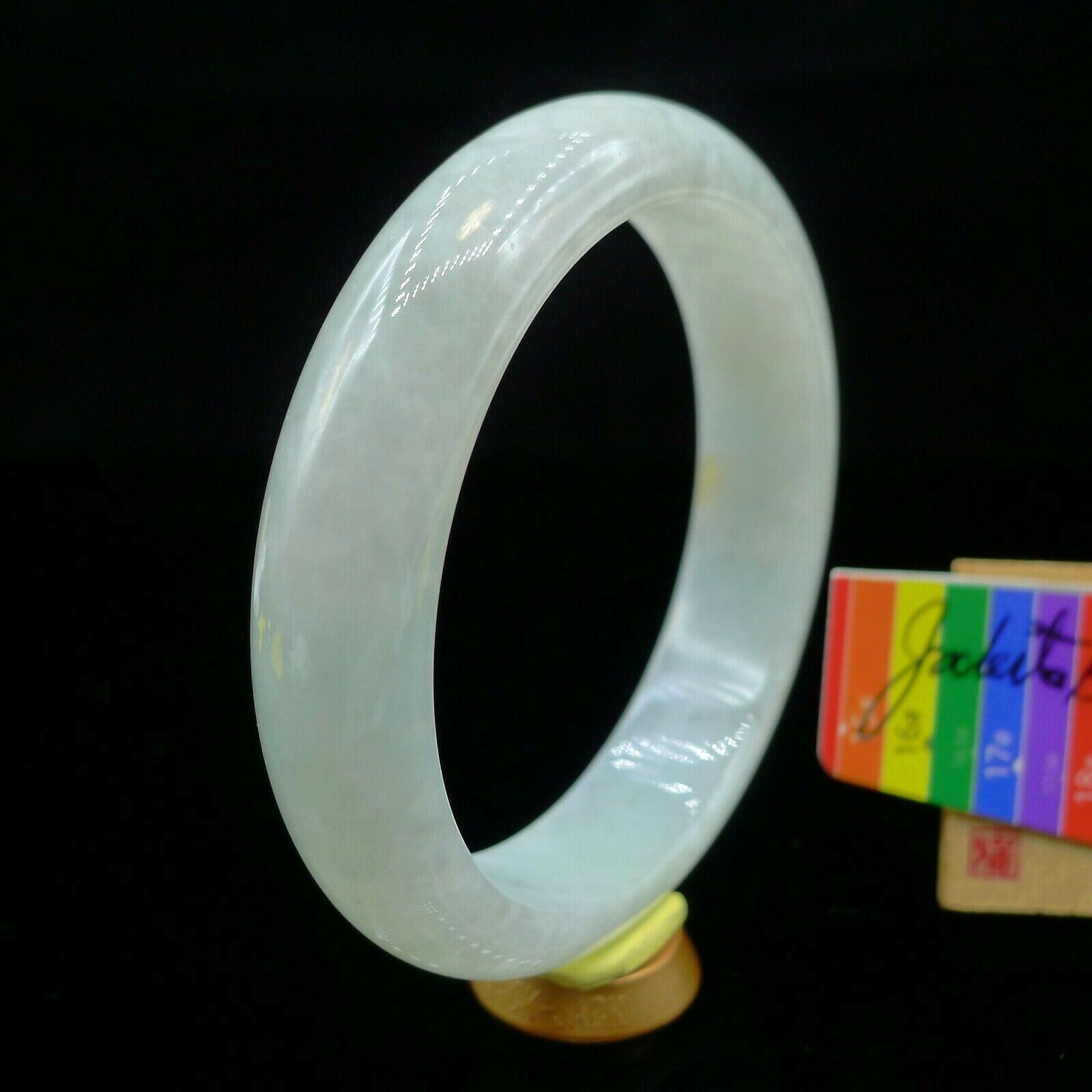 【JadeiteBird】53mm Certified 100% Natural Grade A Jadeite Jade Bangle Bracelet