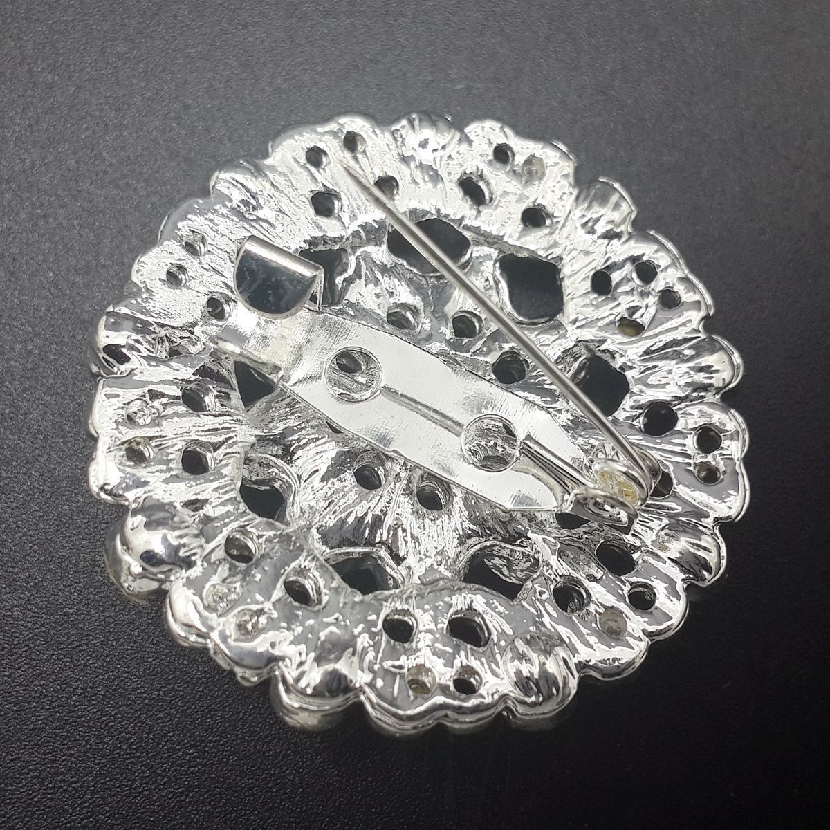 Lot 30pc Mixed Sliver Rhinestone Crystal Brooches Pin DIY Wedding Bridal Bouquet