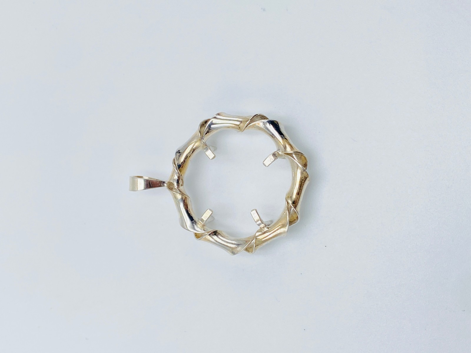 925 Solid Sterling Silver Round Pendant Blank Bezel Holder Coin Handmade