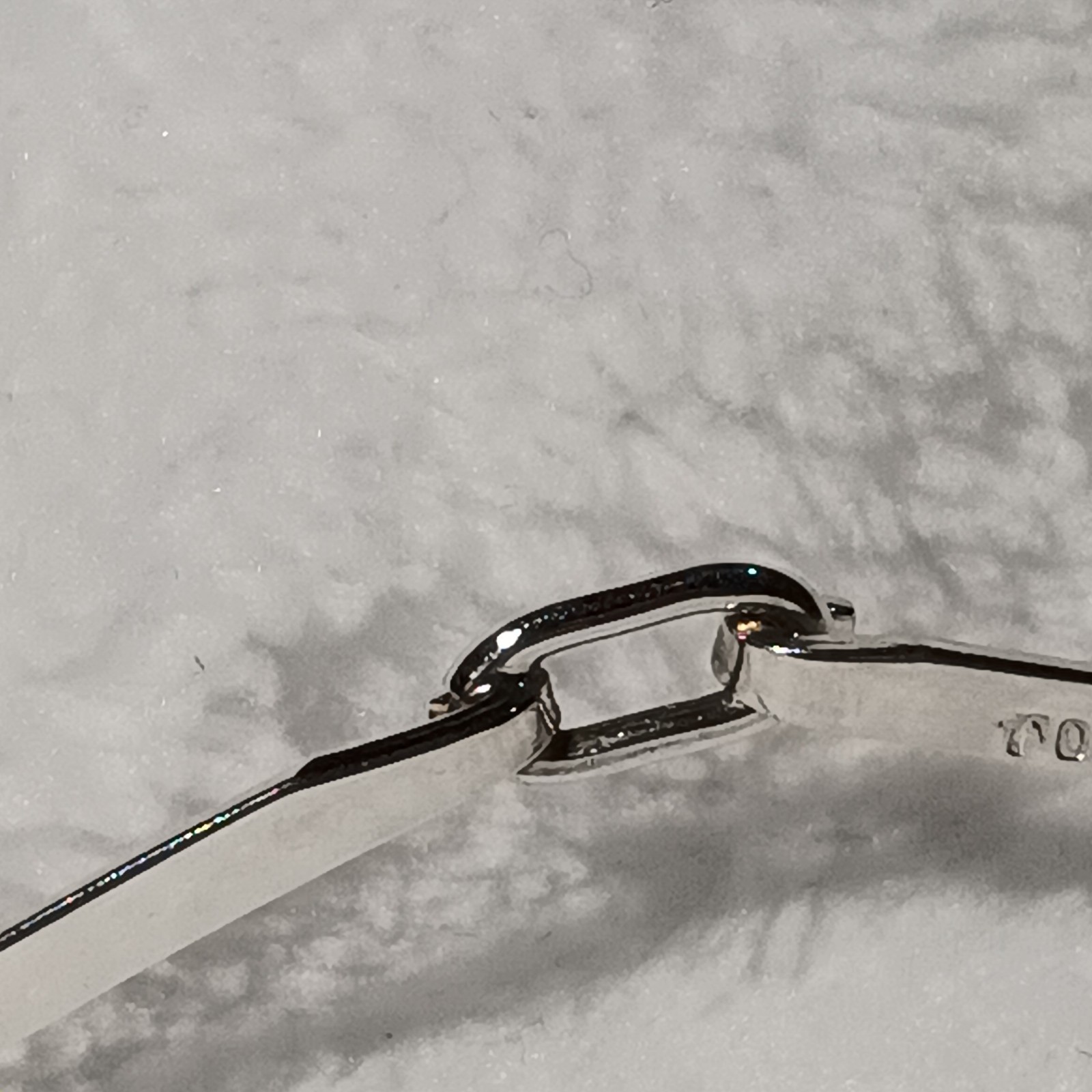 Taxco Sterling Solid Flat wire w/hook 3.1mm X 1mm 16″ Torque collar contour, Box