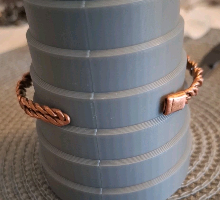 100% Copper Bracelet Handmade Rustic Braided Adjustable. Made In The USA