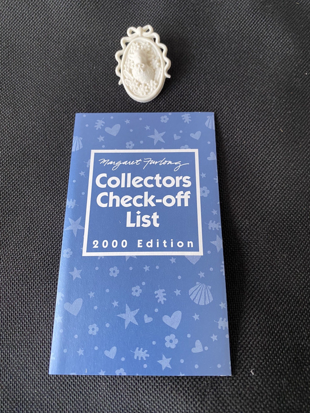 Lamb Sheep Porcelain Pin & Margaret Furlong 2000 Collector Check List!