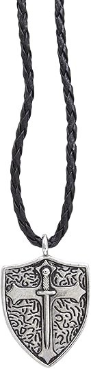 Armor of God Necklace Sword Shield Pendant Ephesians 6:10-18 20″ Cord