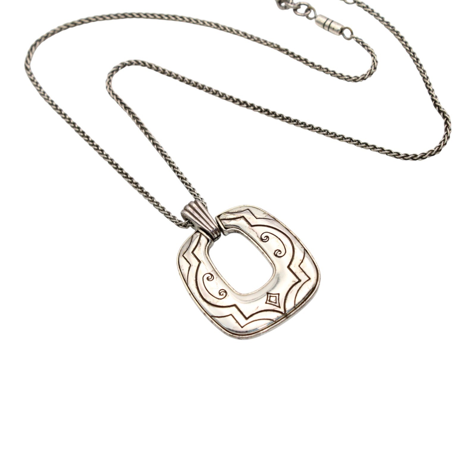 Brighton Antika Weave Silver Pendant Necklace