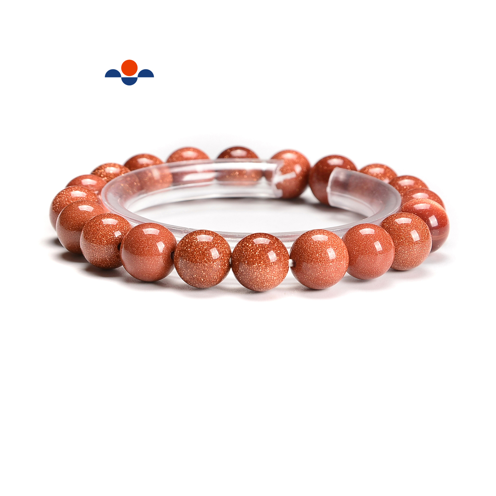 Sand Goldstone Smooth Round Elastic Bracelet 6mm 8mm 10mm 12mm 7.5” Length