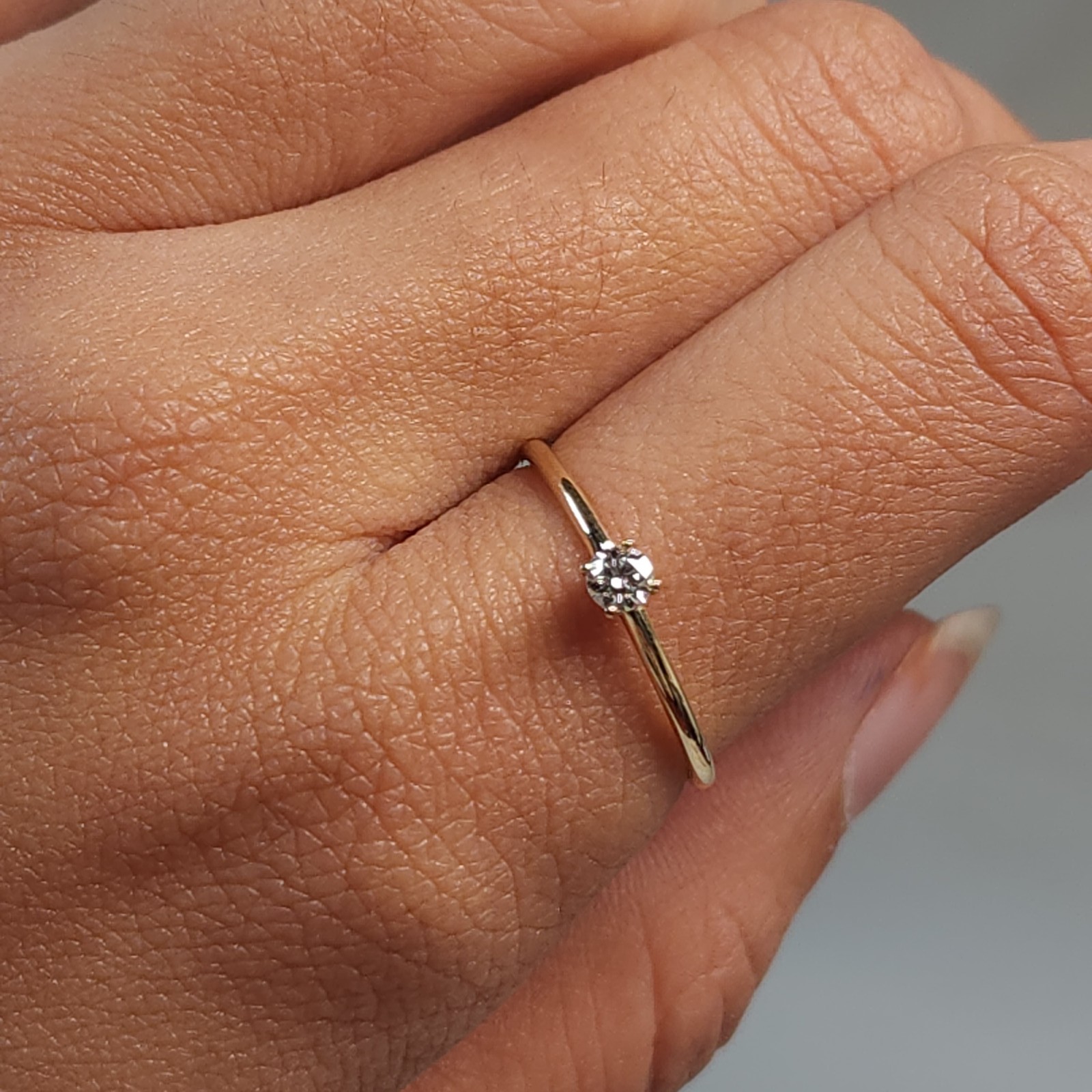 14Kt Gold 0.15 Ct Lab Grown Diamond Ring