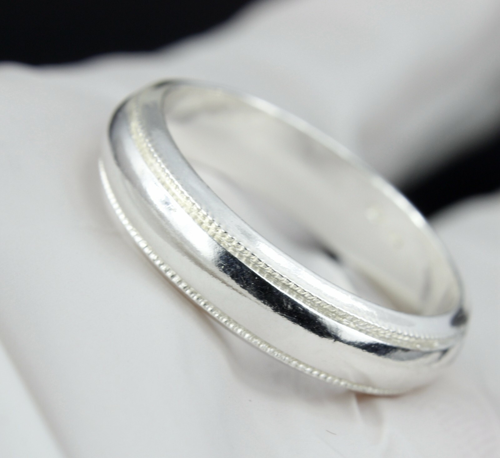 Fashion Women / Men 925 Sterling Silver Classic Band Engagement Ring Size 6-12