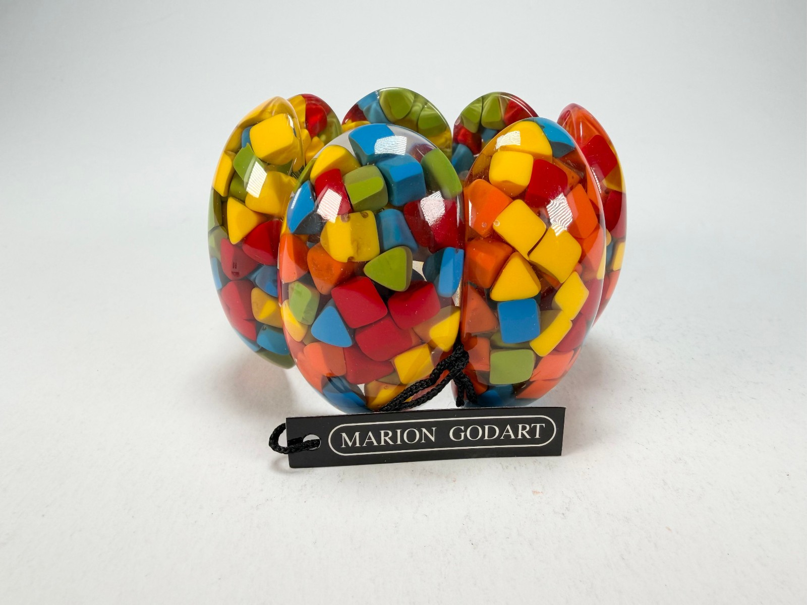 Marion Godart – Confetti “Sept Pièces” Summer Mix Elasticated Resin Bracelet