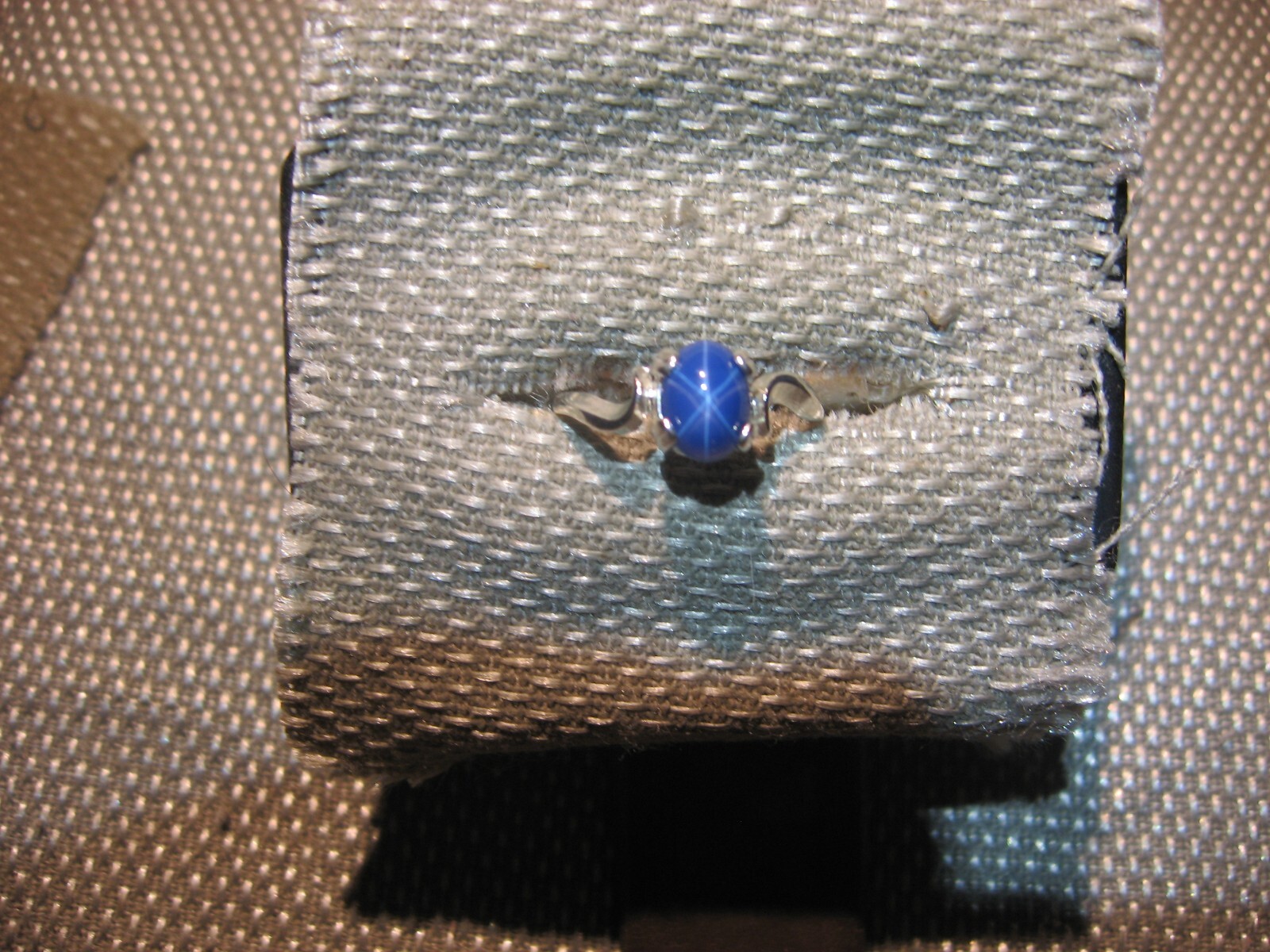 8X6 CORNFLOWER BLUE LINDE STAR SAPPHIRE RING 925 STERLING SILVER SIZE 7