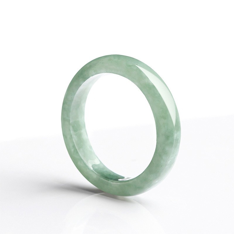 A Grade Natural Bean Type Jade Ring Fashion Accessory With Authentic Certificate