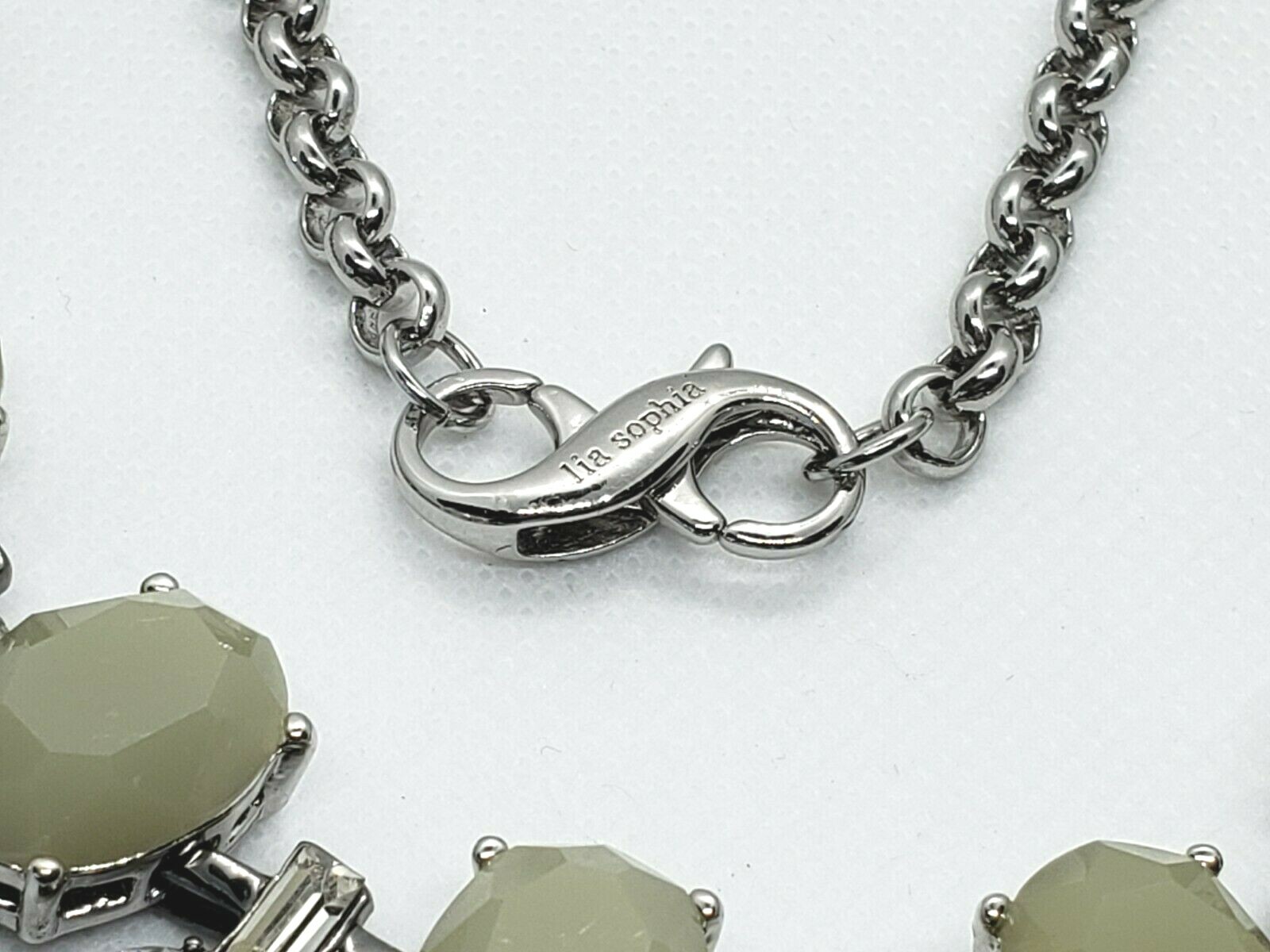 Lea Sophia CZ Dangling Short Necklace 17 ” Nwot