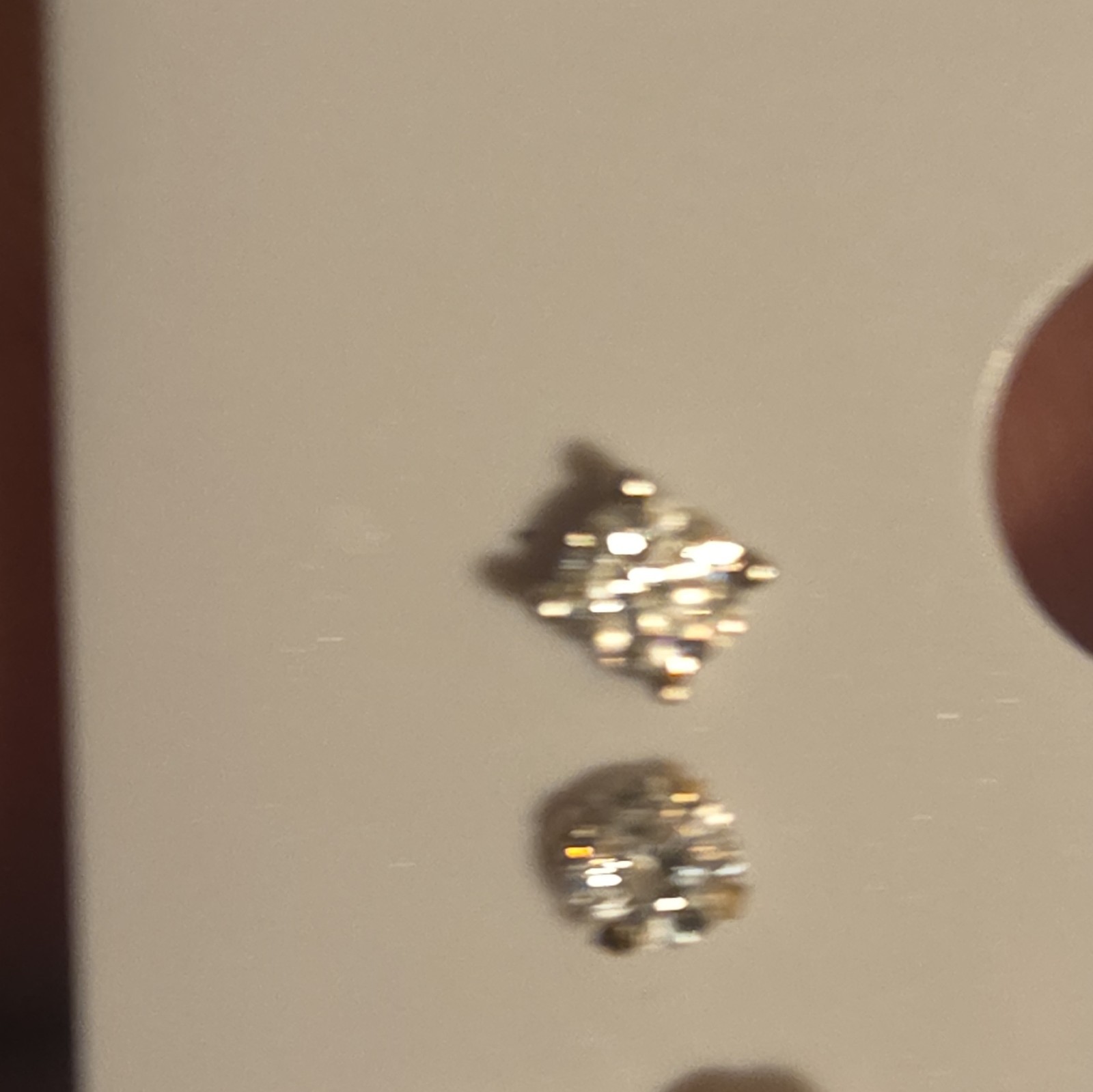 3 Pairs Earrings, 10k Cz Studs, 925 Moissanite Studs, and Gold-filled Huggies
