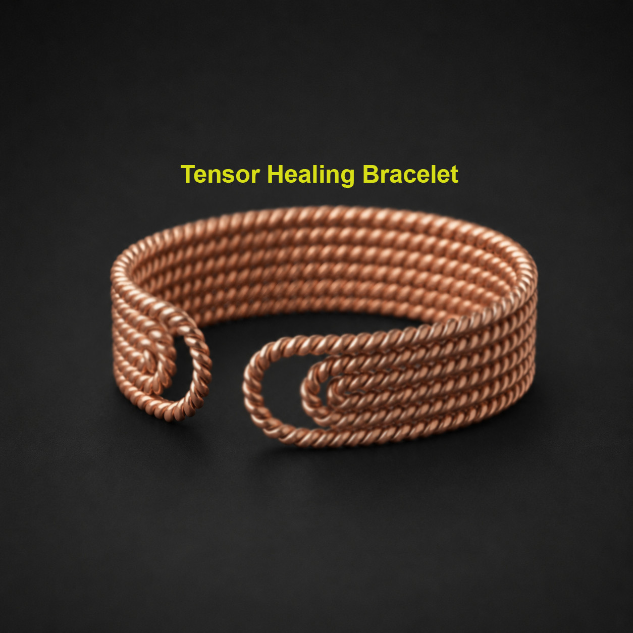 Double Twisted Pure Copper Bracelet, Meditation Energy Biofield Jewelry