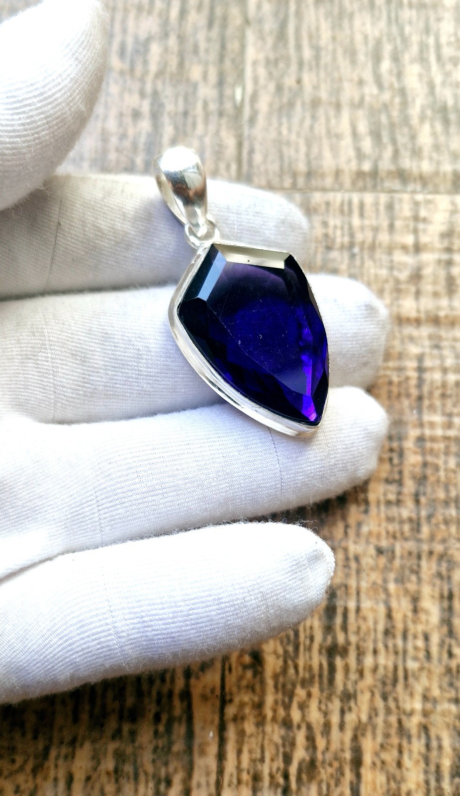 925 Sterling Silver African Amethyst Gemstone Handmade Jewelry Pendant 1.97″