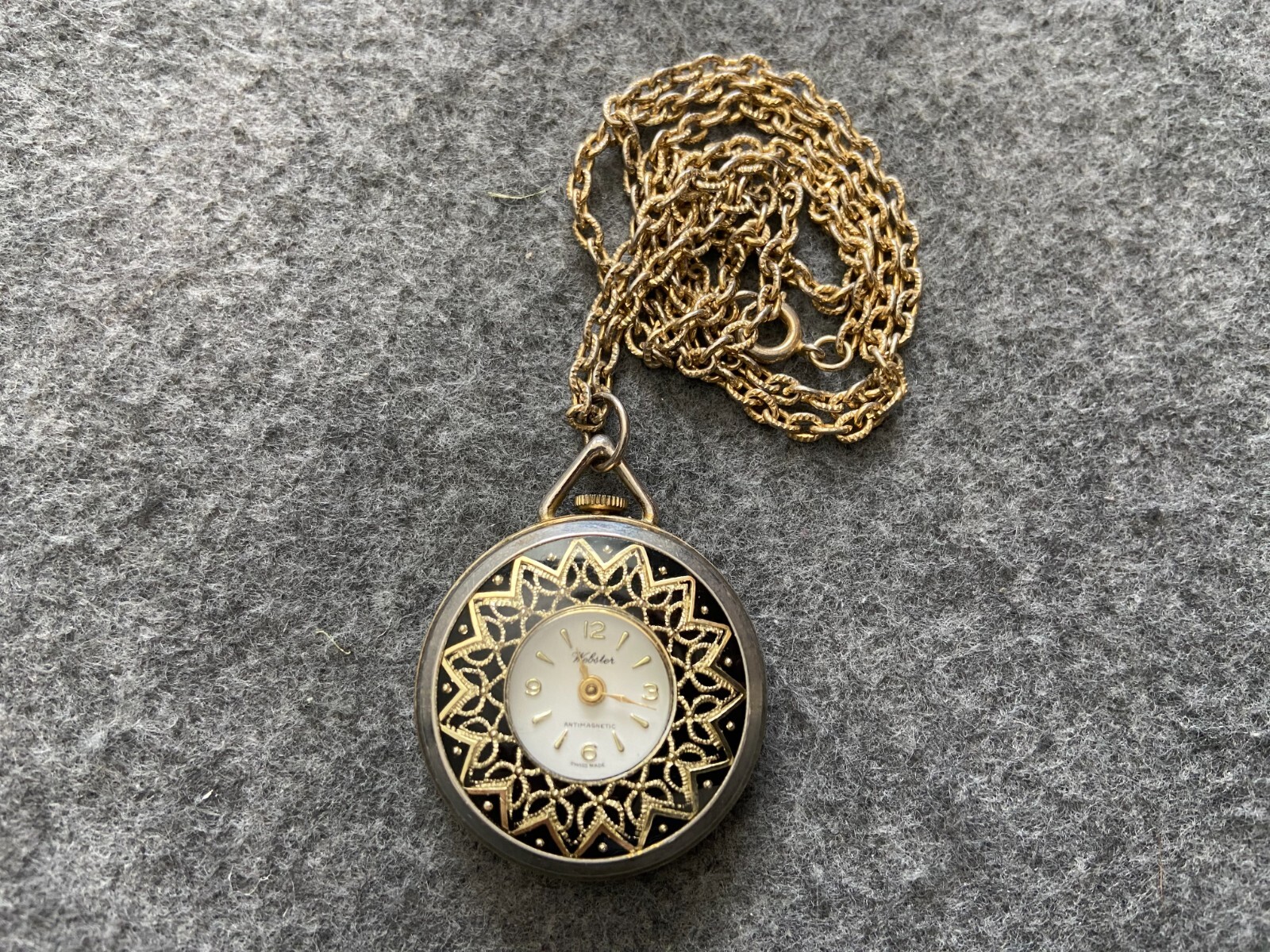 Swiss Made Webster Mechanical Wind Up Necklace or Pendant Watch