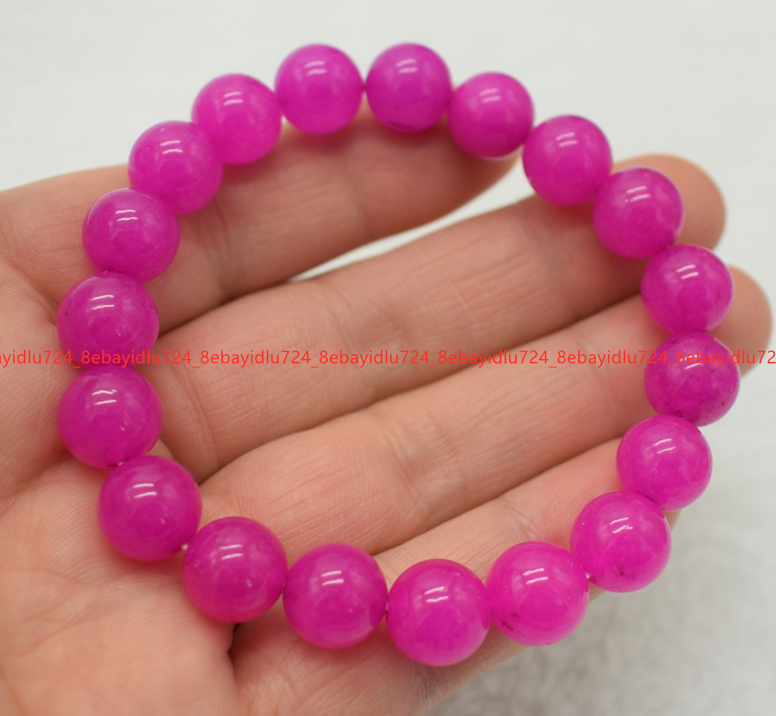 10mm Natural Pink Sugilite South Africa Gemstone Round Beads Bracelet 7.5″