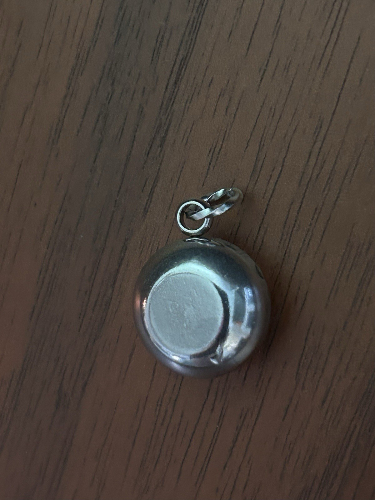 Clear Faceted Crystal Round Silver Pendant