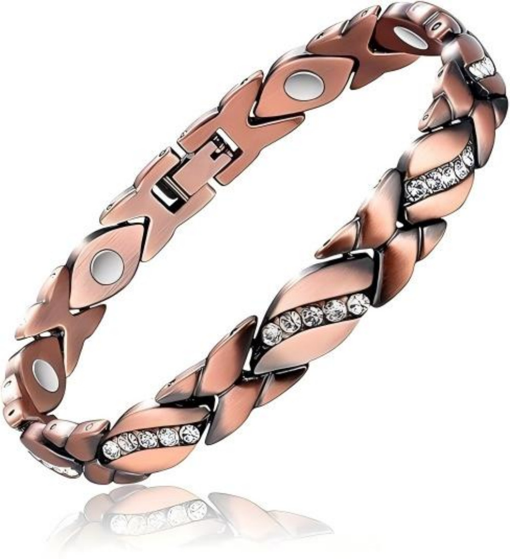 Pure Copper Bracelet 3000 Gauss Magnetic Therapy Strong Healing 8.5In US