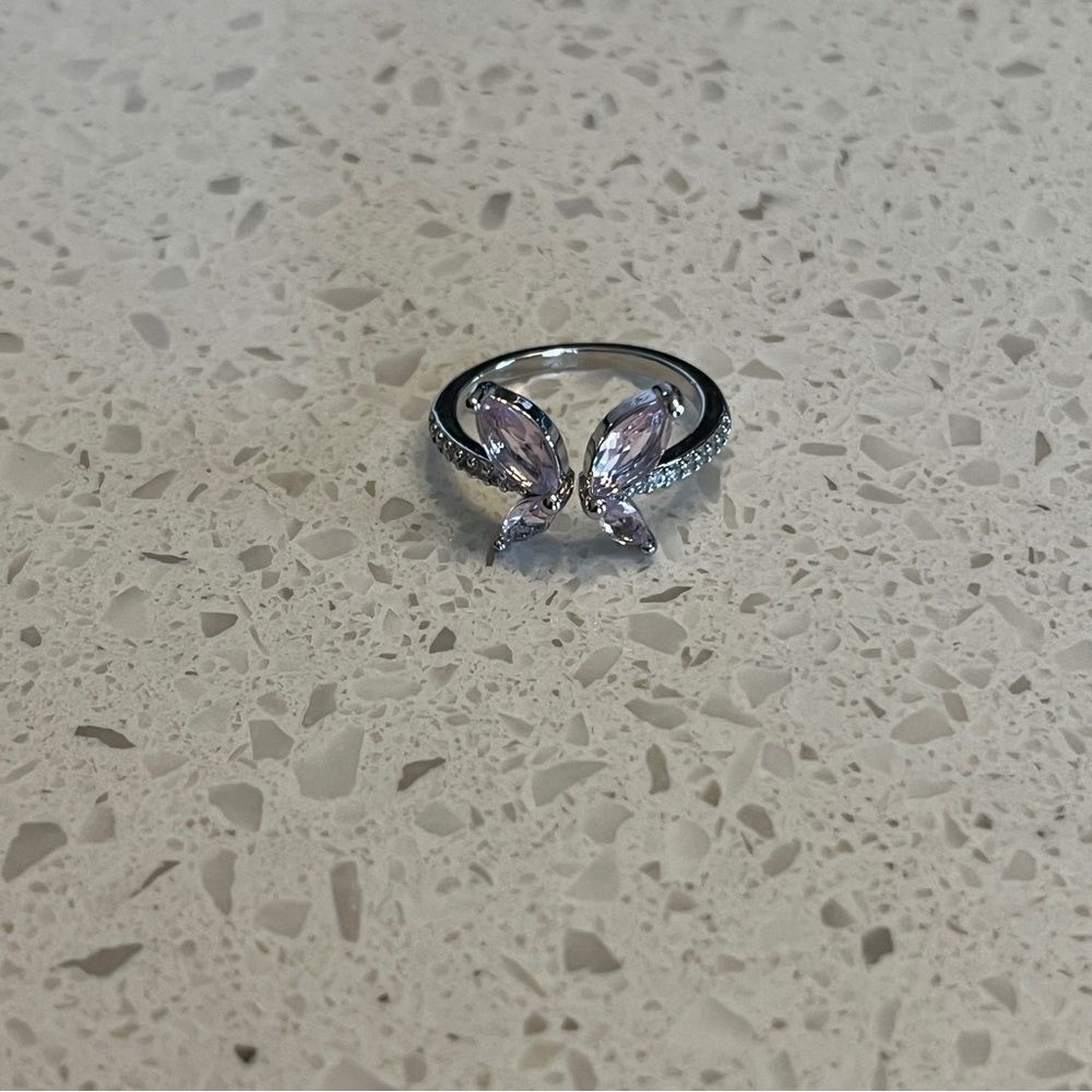 Copper Butterfly Decor Cuff Ring