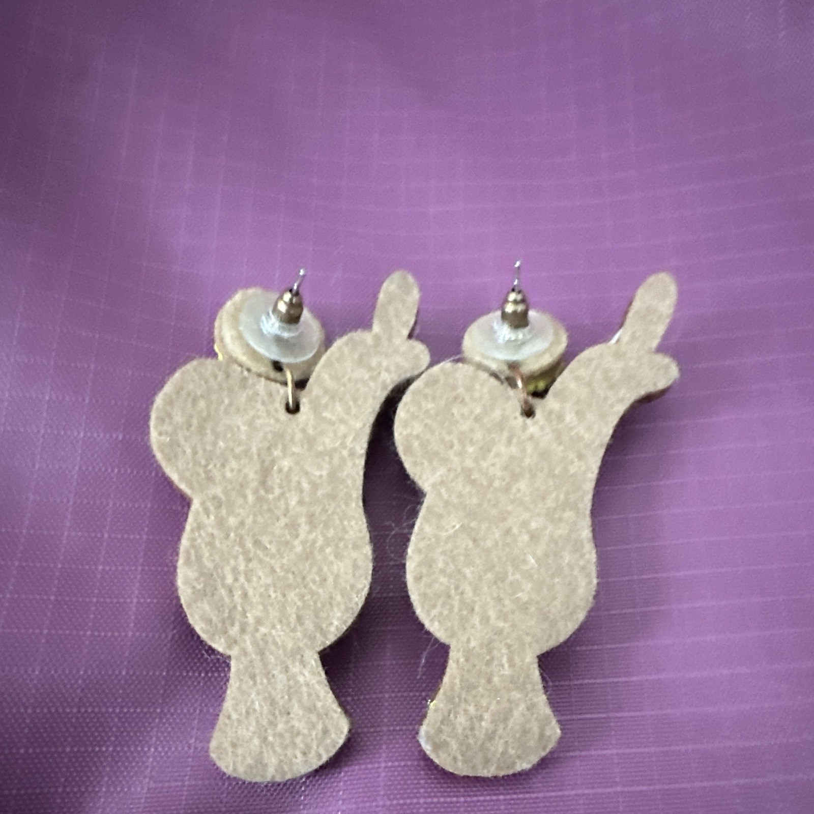 Multicolor Beaded Cocktail Glass Dangle/Drop Earrings Felt Butterfly Closure