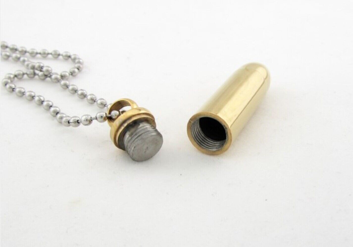 Stainless Steel Necklace Bullet Pendant Necklace Detachable Necklace Fashion US