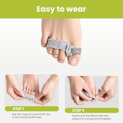 Adjustable Hammer Toe Corrector – 6 Pack Broken Toe 6 Count (Multi-Size) Gray