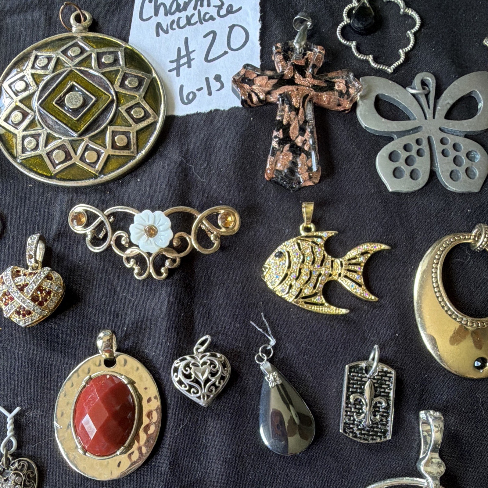 Assorted Necklace Charms. Assorted Metals, Stones And Colors