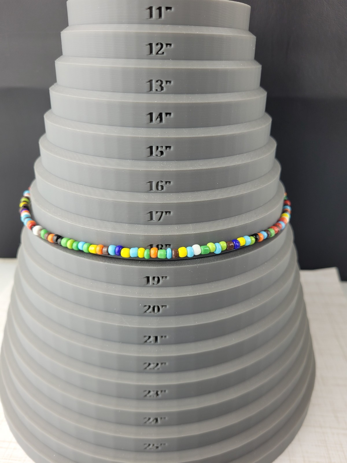 18″ Boho Multicolored Beaded Choker Wrap Necklace