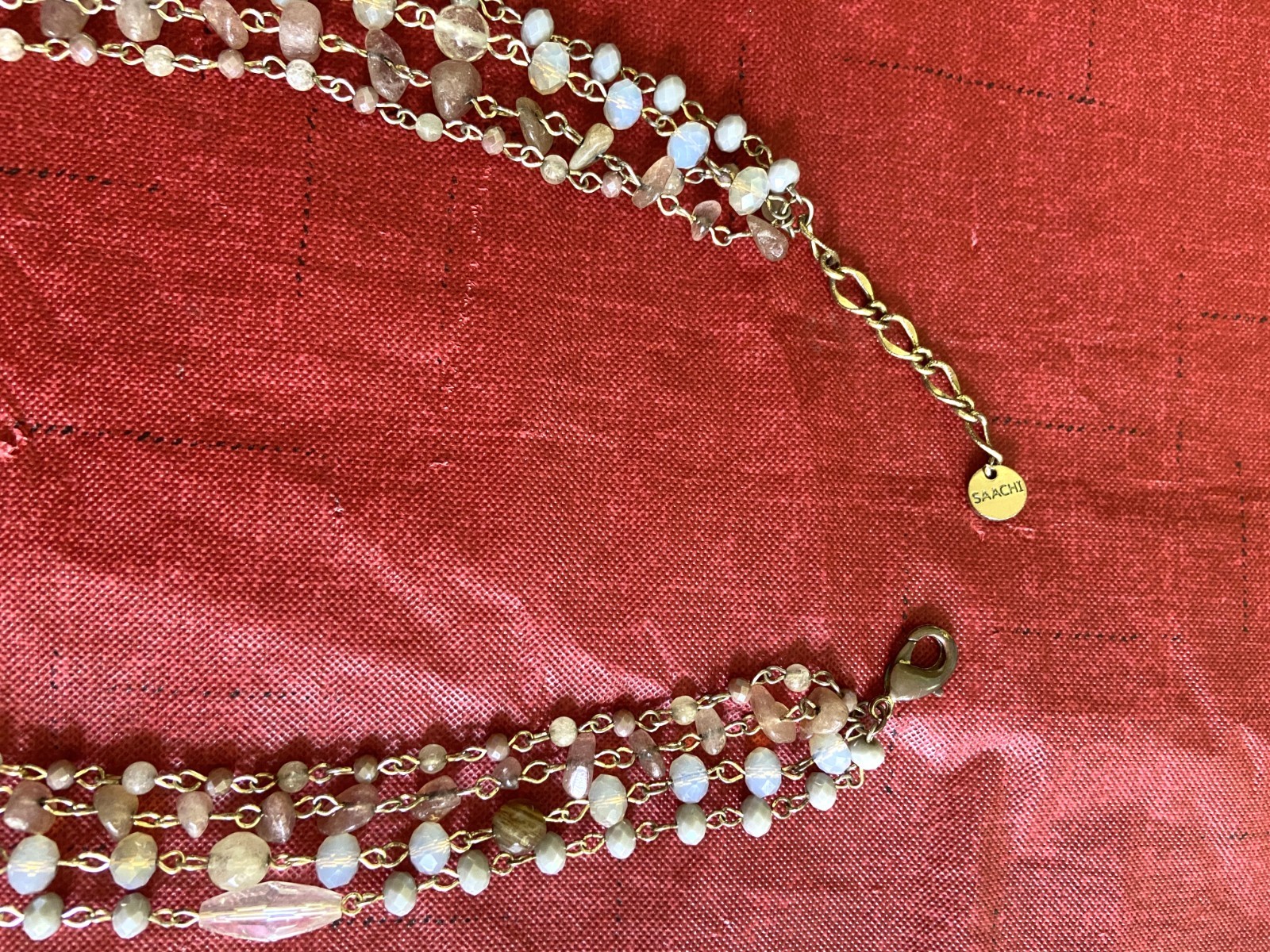 Layered Multi-Chain Beaded Necklace