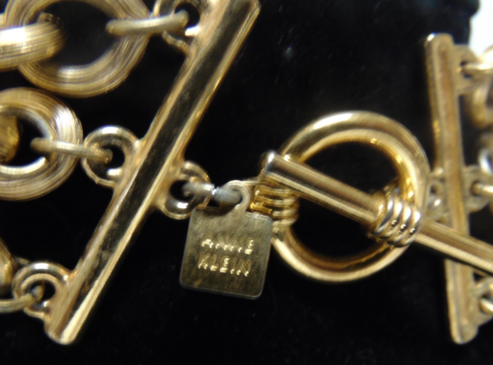Elegant ANNE KLEIN Gold Tone Multiple Chain Collar Length Necklace