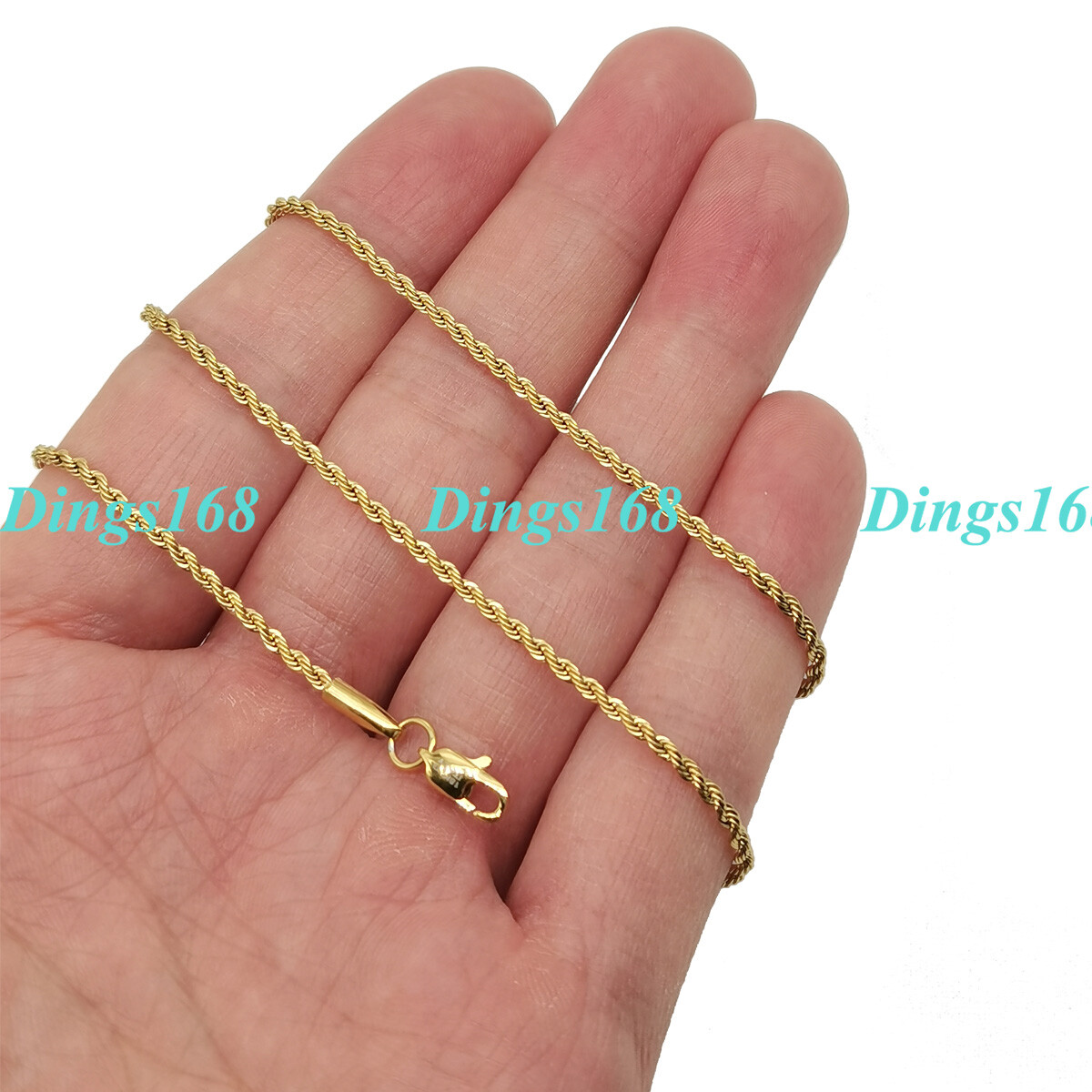 Genuine 18K Gold Filled Tarnish-Free 16″ ~ 32″ INCH Italian Rope Chain Necklace