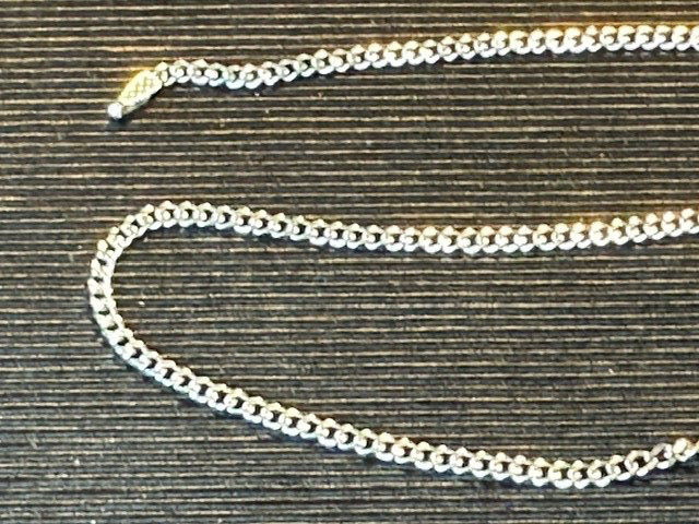 GLD 2MM Micro Cuban Necklace 18″ White Gold Filled New