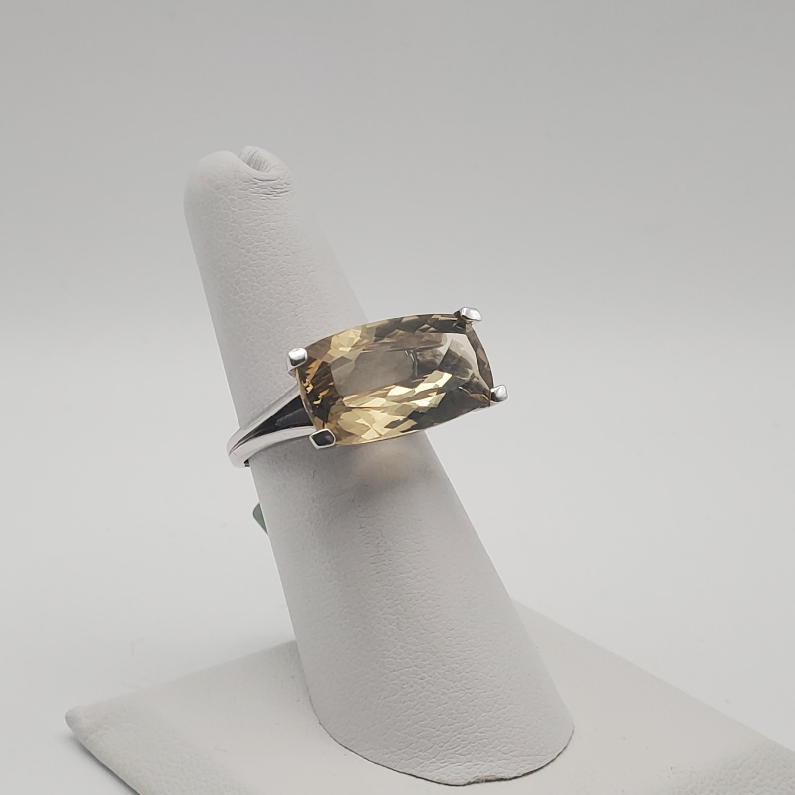 Heidi K Diva Collection Sterling Silver Smoky Quartz Band Ring Size 7 MSRP $499