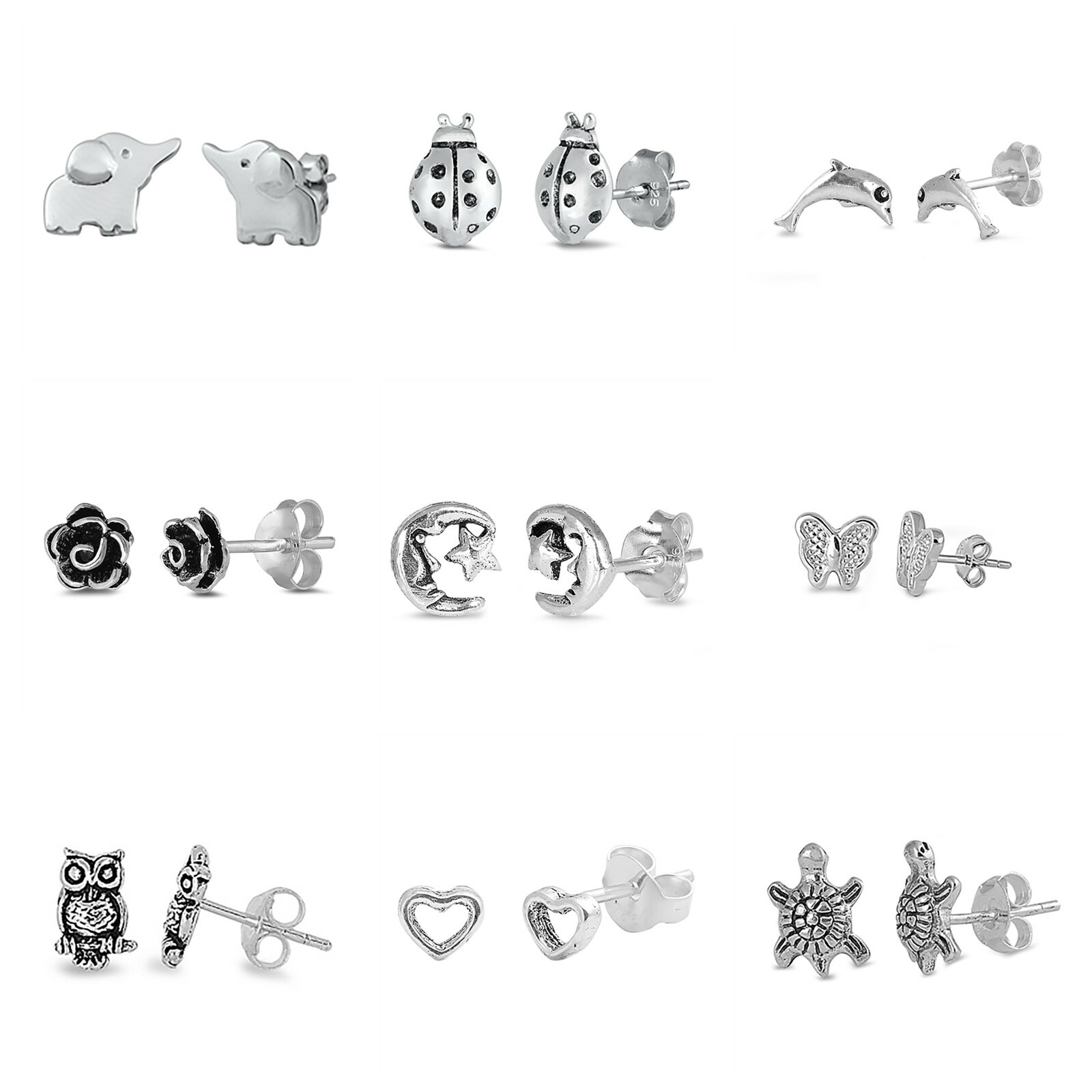 925 Sterling Silver Kids Earrings Petite Childrens Jewelry