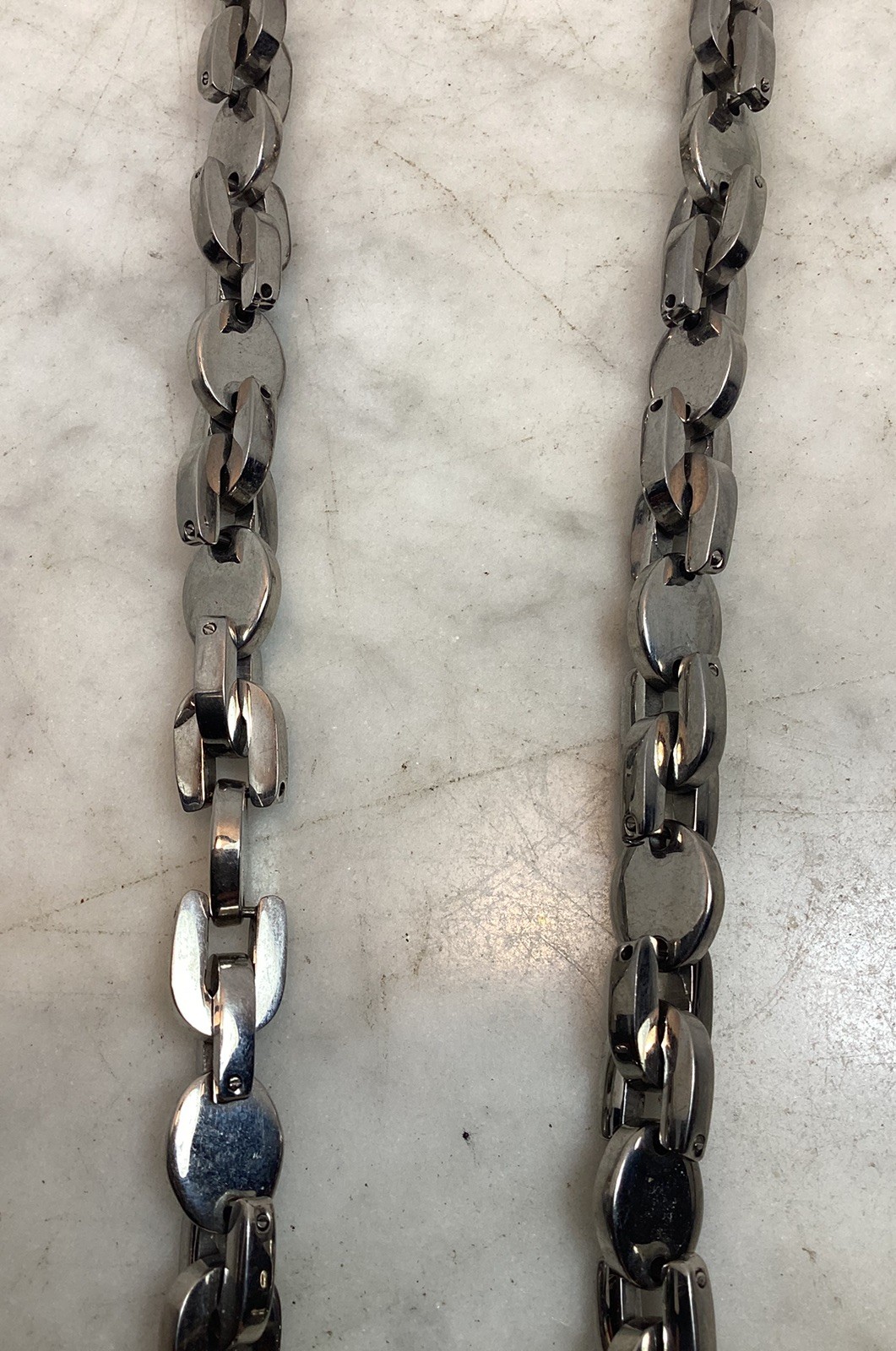 DOLCE & GABBANA D&G Stainless Link Chain Necklace 21.5” Long