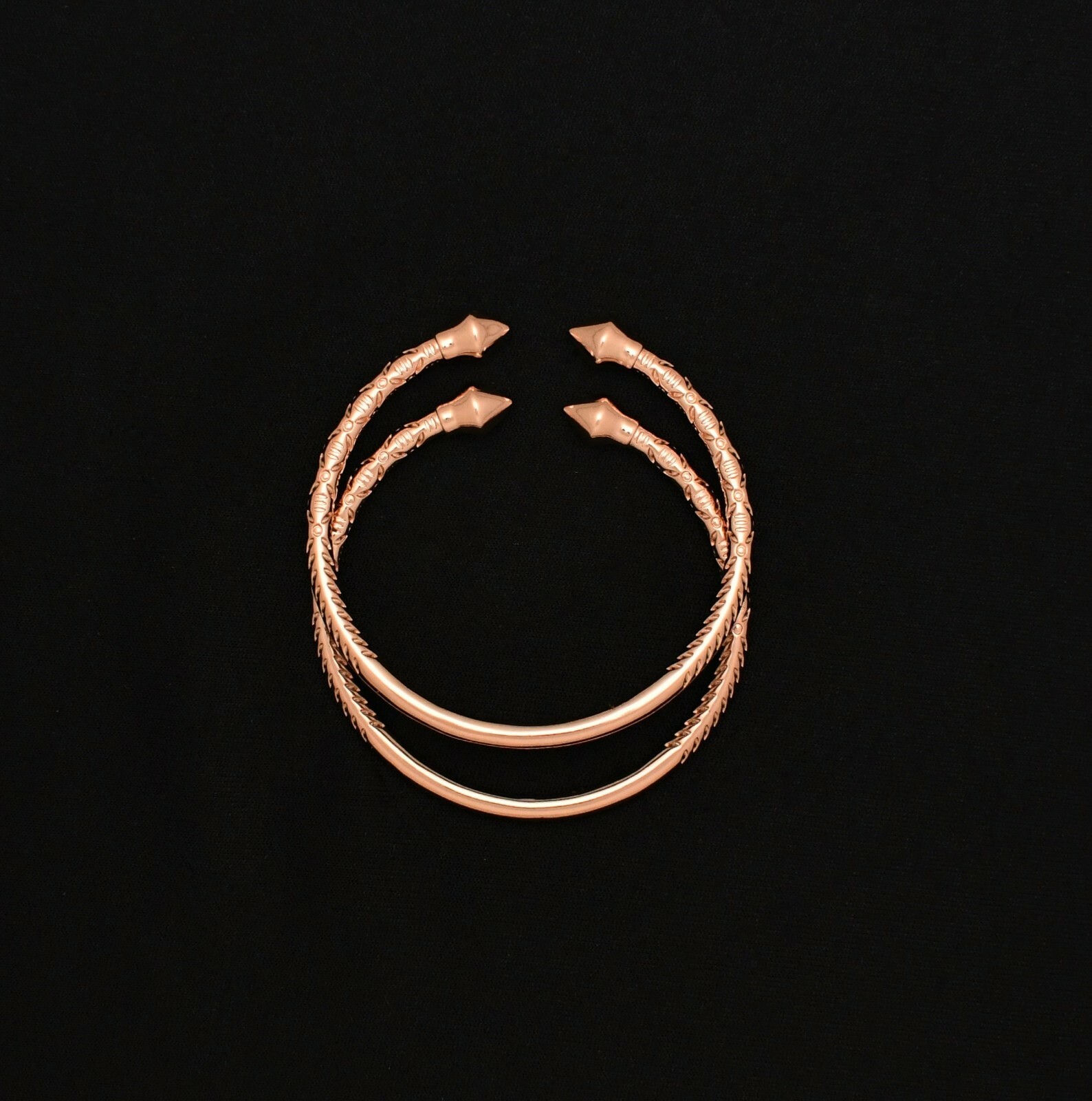 The Great Pyramid Manhattan West Indian Bangles | 18K Rose Gold