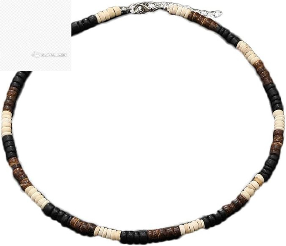 Puka Shell Necklace Men Women Beaded Surfer Beach Jewelry Seashell Seed Bead