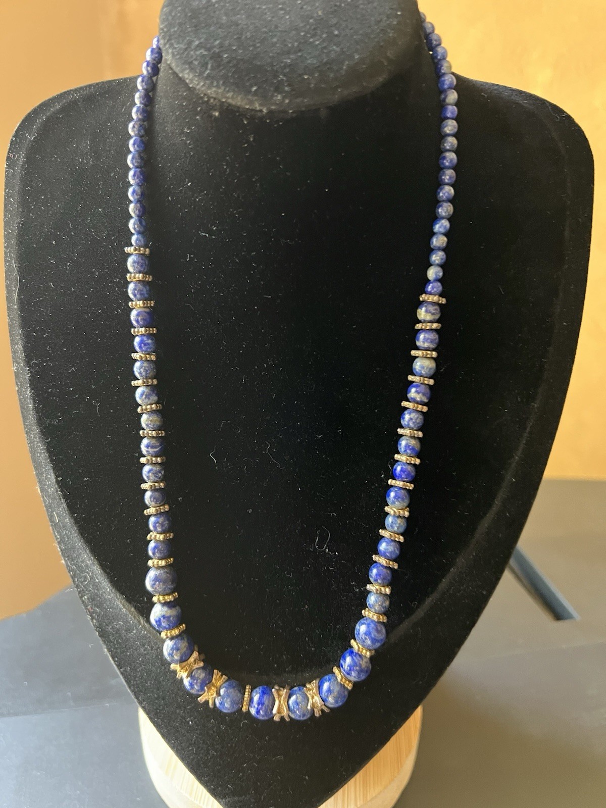 Lapis Lazuli Necklace Signed Stauer