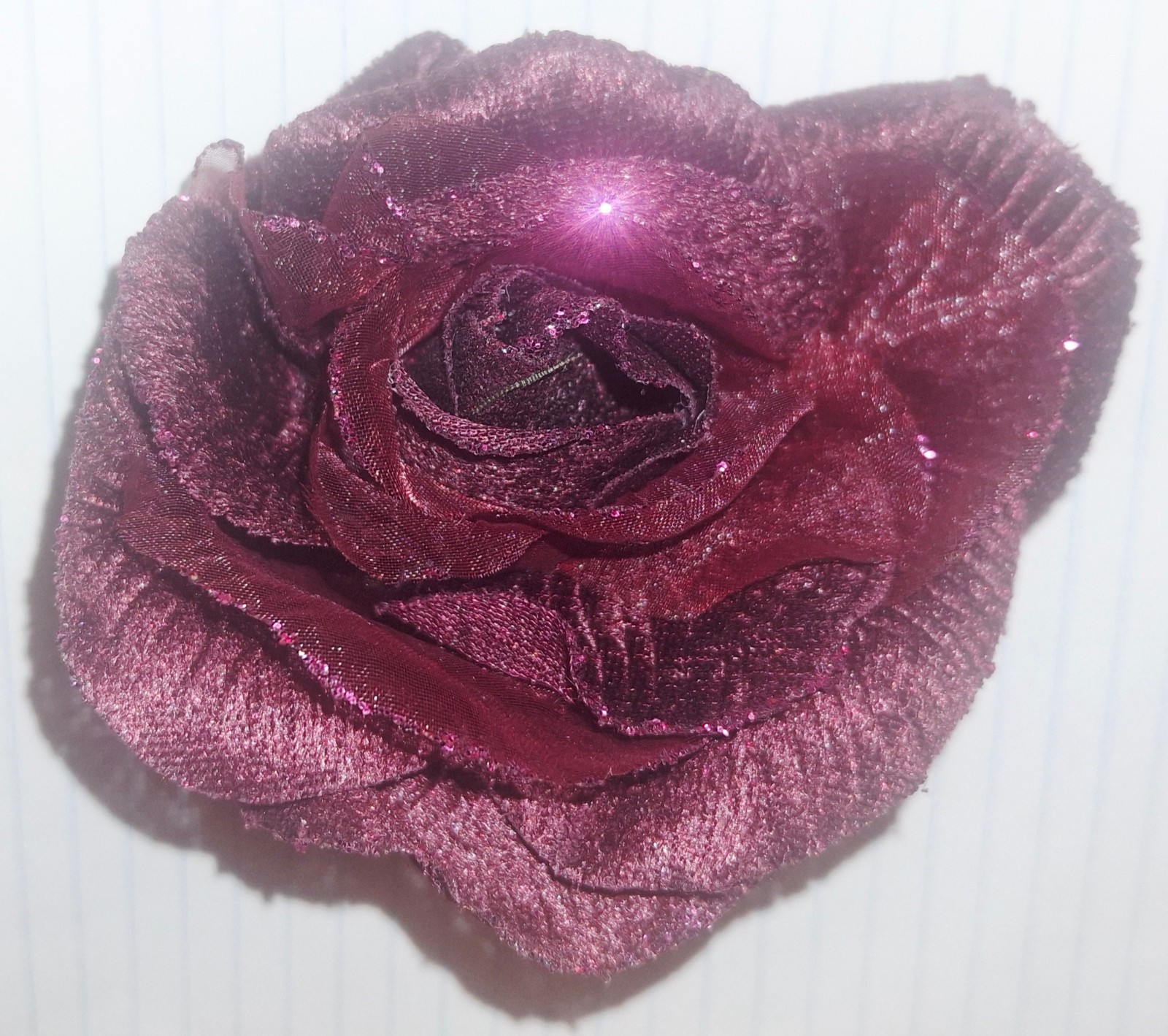 NEW Rose Satin Fabric Woman Girl Wedding Dress Clothes Flower Pin Brooch LOOK