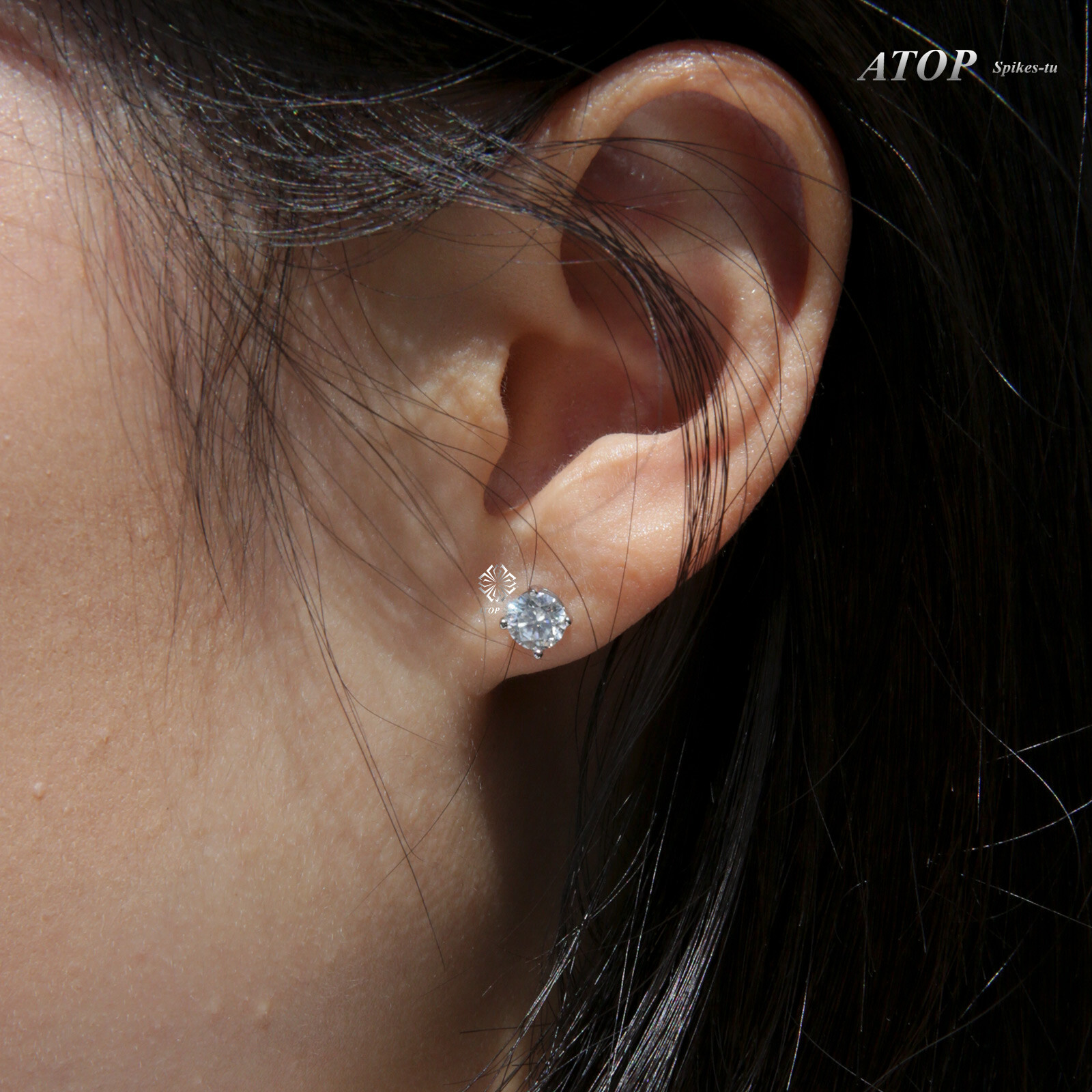 D Color VVSI Round Cut GRA Real Moissanite 5-10mm Earrings